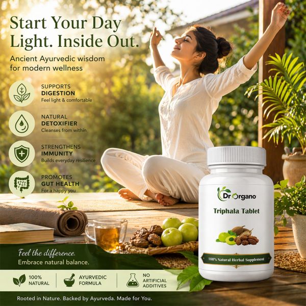 person feeling light and healthy after using triphala tablets